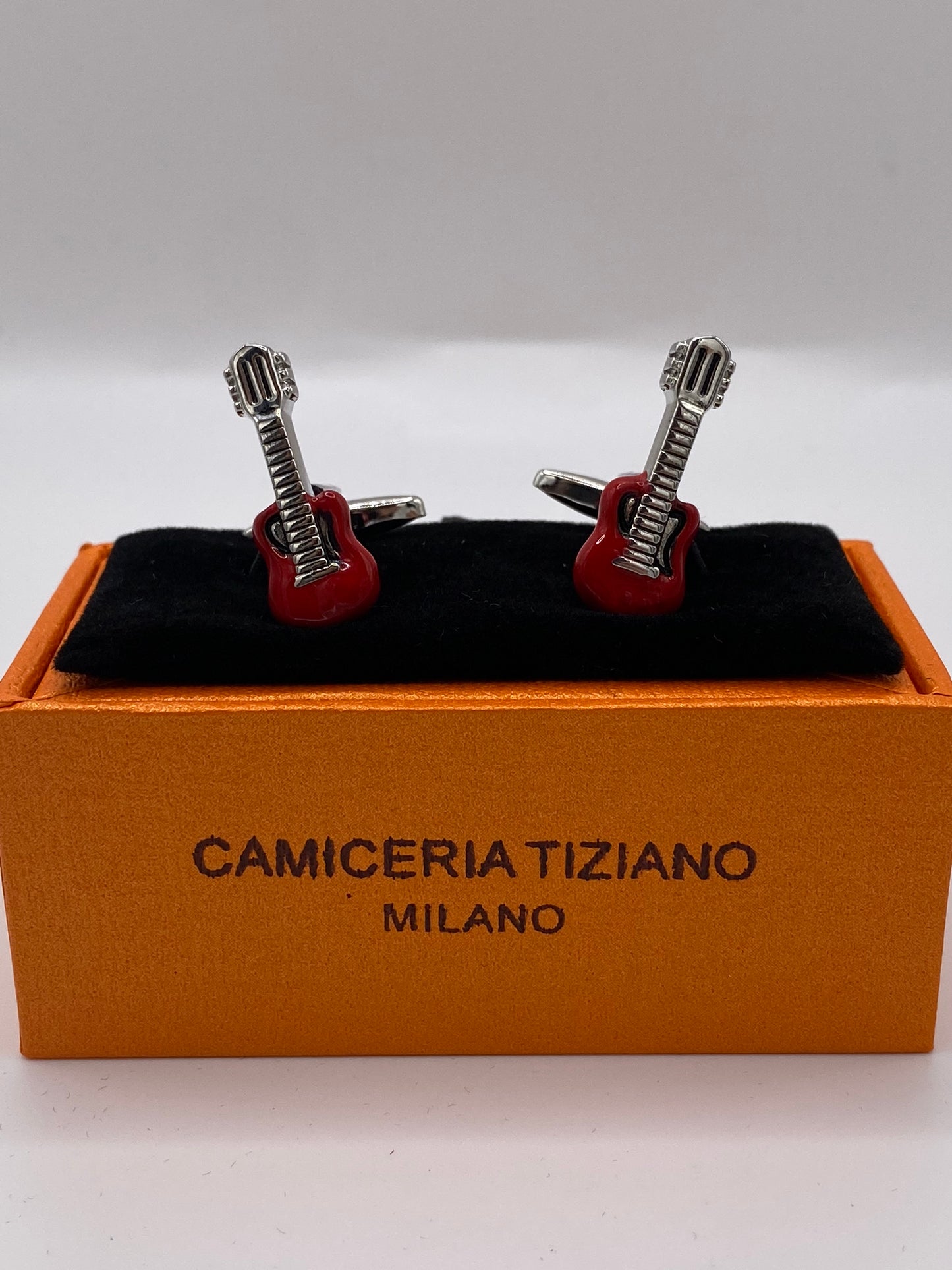 Gemello da polso CHITARRA ELETTRICA ROSSA 085