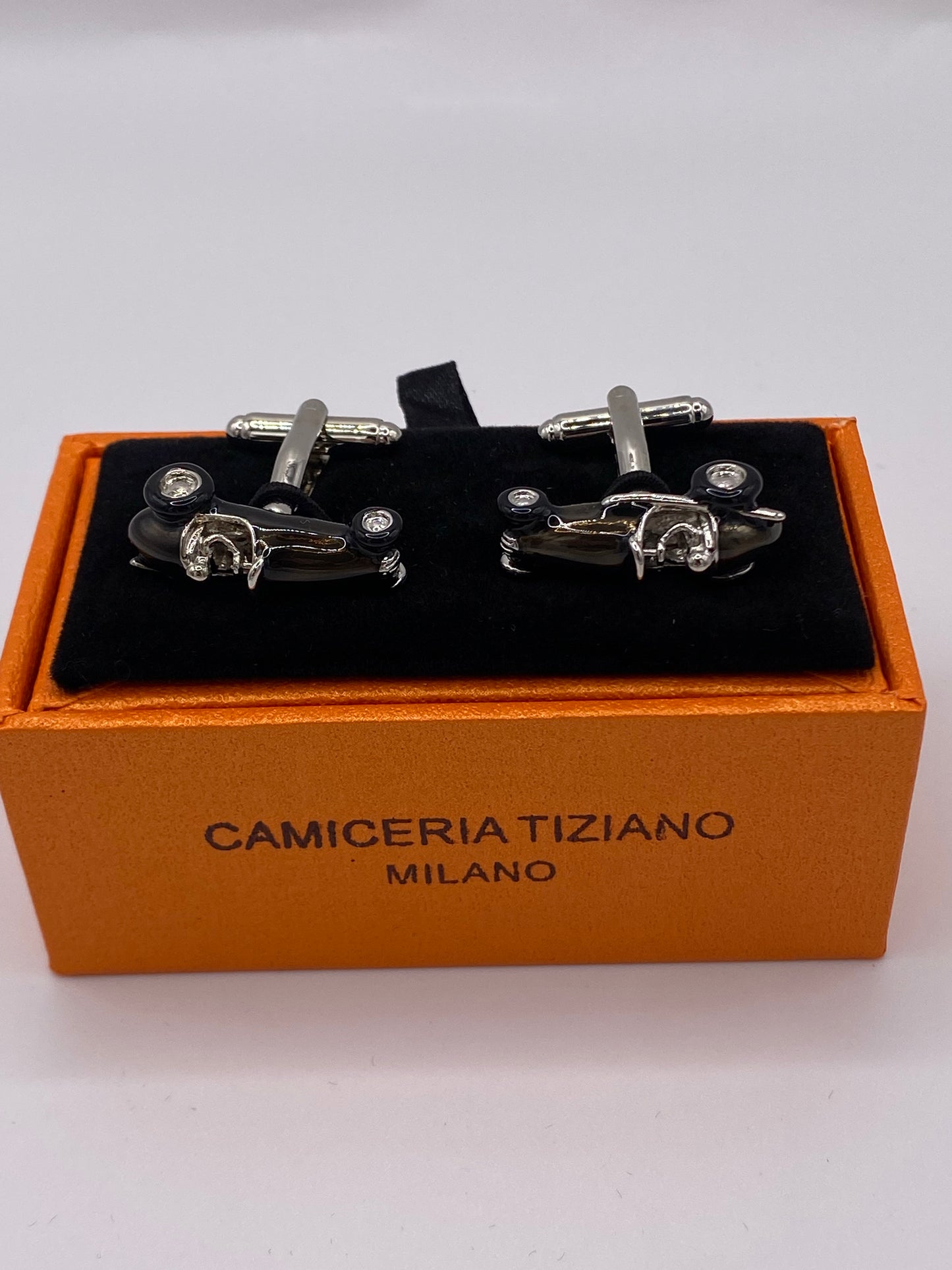 Gemello da polso AUTOMOBILE D’EPOCA NERA 017