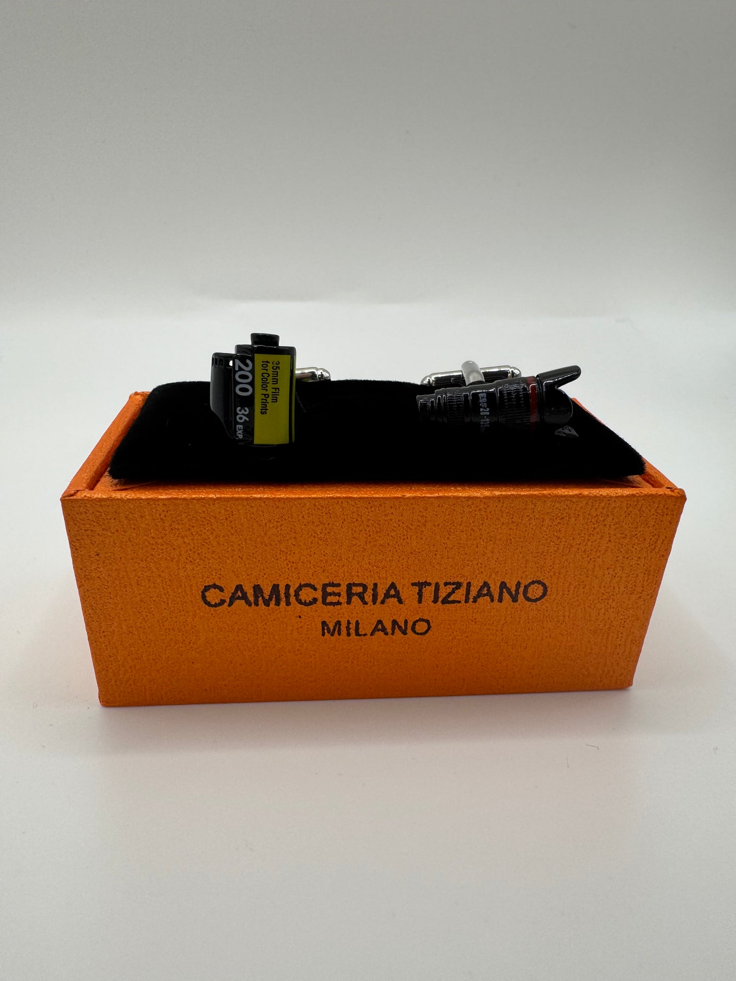 Gemelli da polso rullino fotografico  e obbiettivo 326