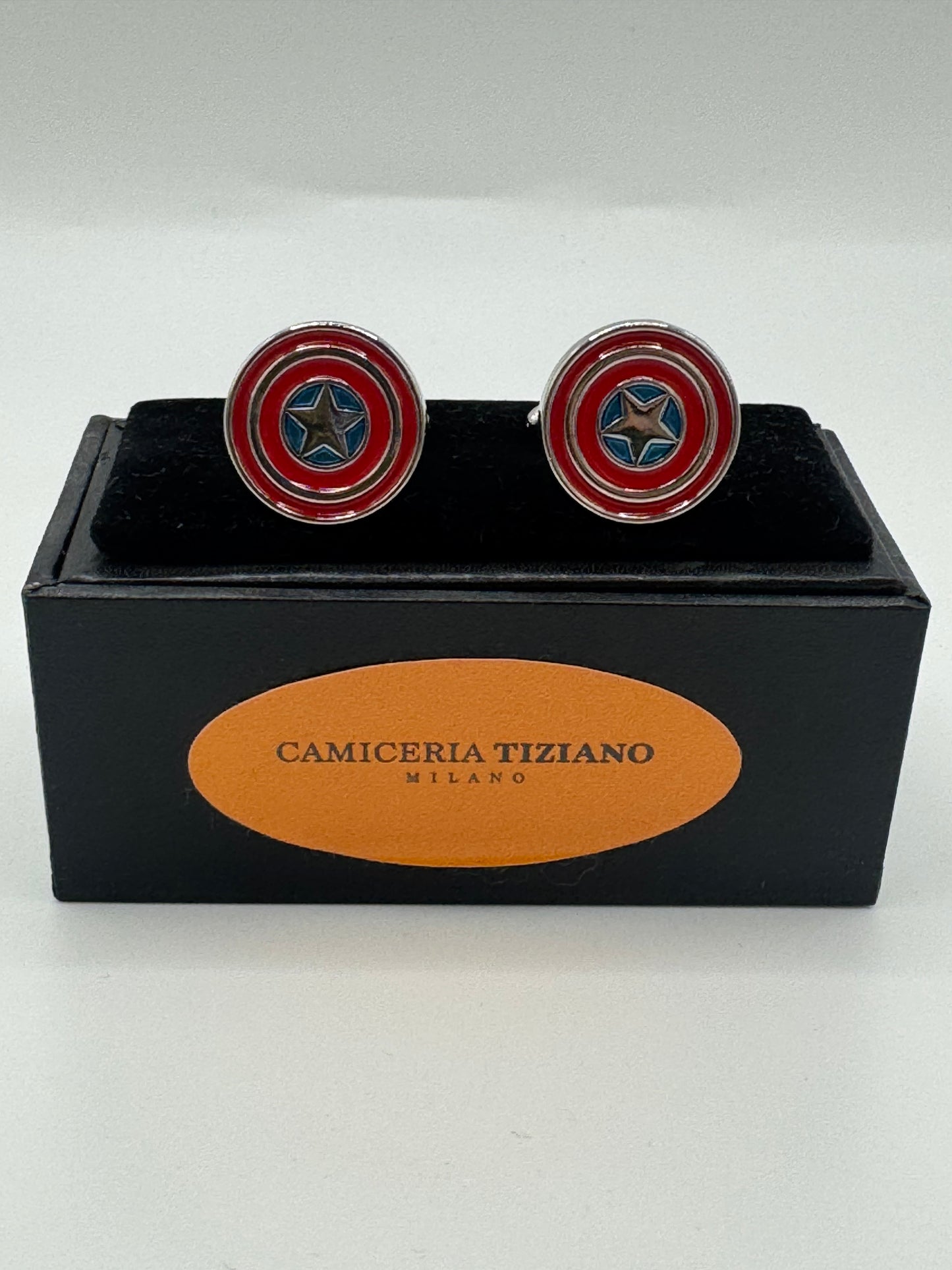 Gemelli da polso simbolo Capitan America 338