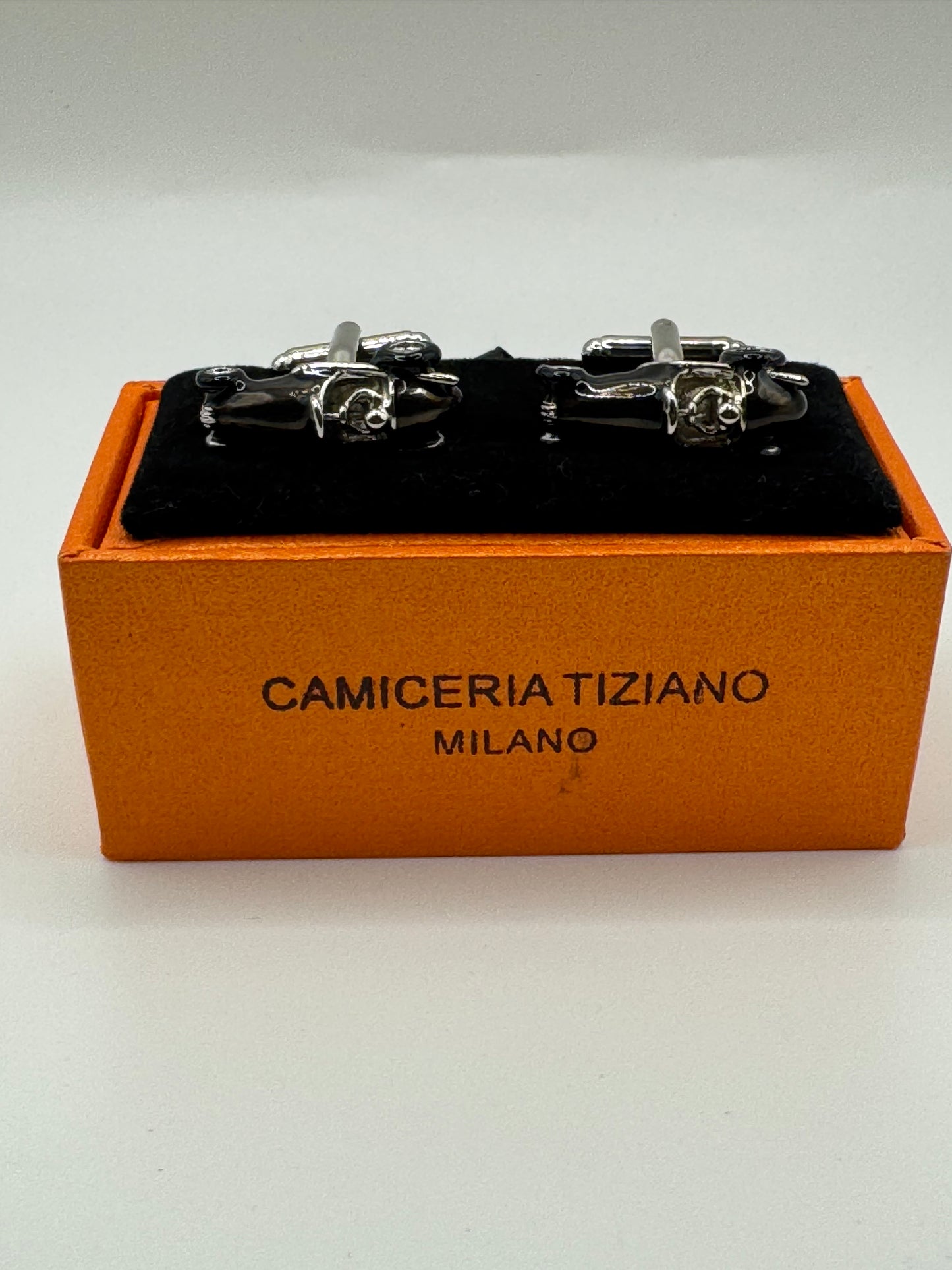 Gemelli da polso auto d’epoca antracite metallizzato 342