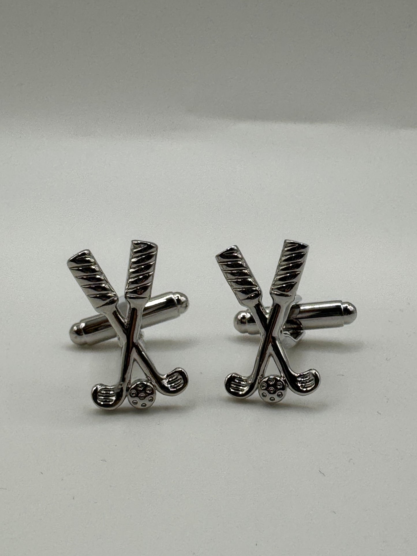 Gemelli da polso Mazze da golf incrociate cromo 349