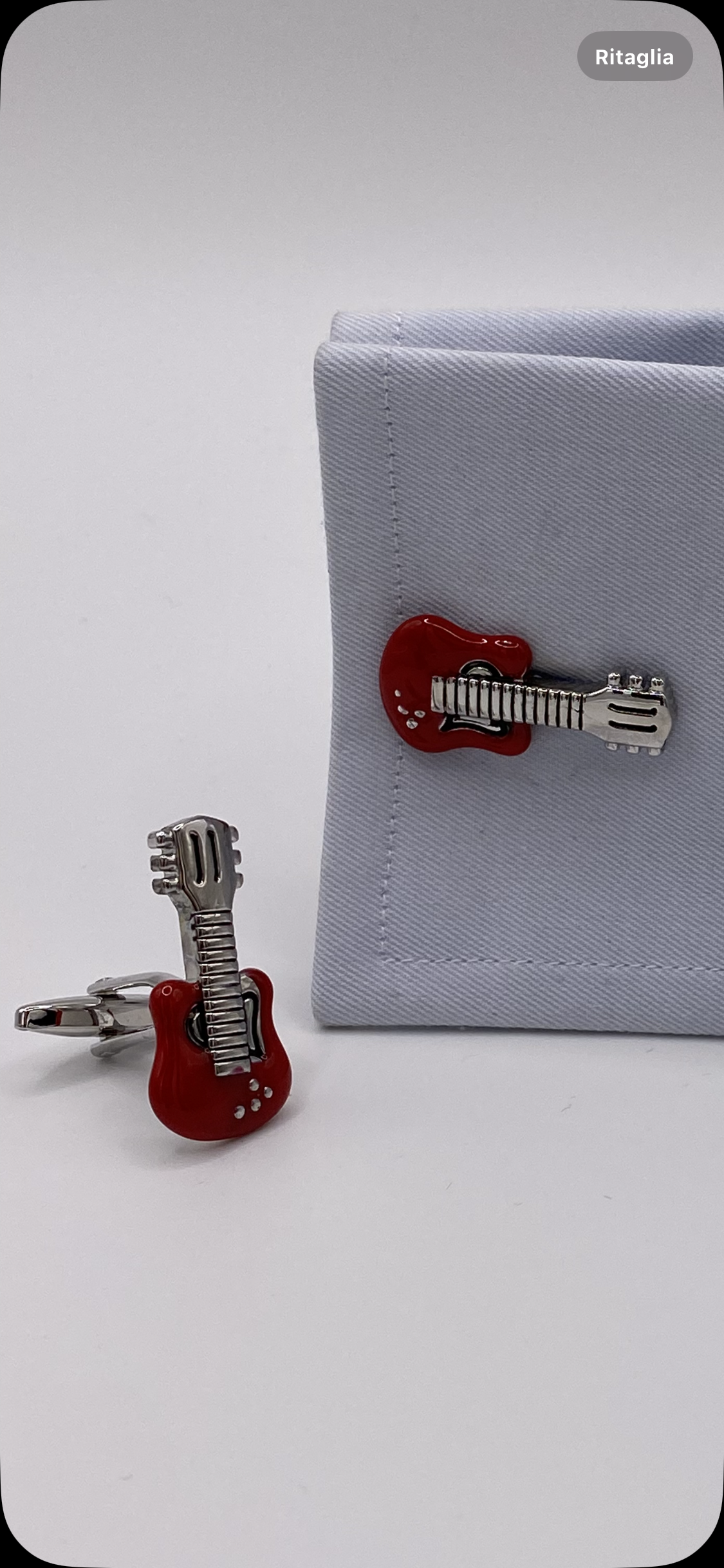 Gemello da polso CHITARRA ELETTRICA ROSSA 084