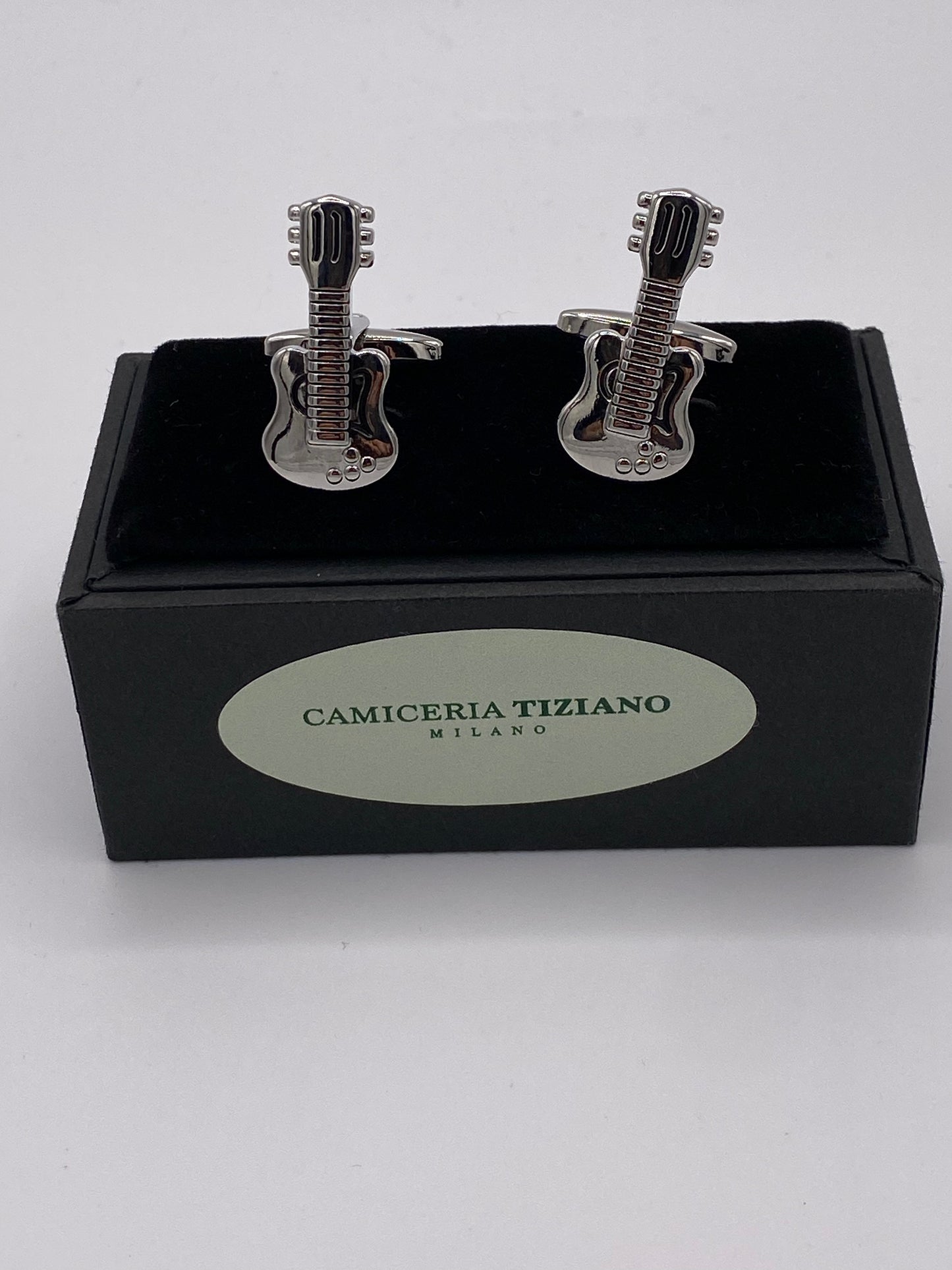 Gemello da polso CHITARRA ELETTRICA CROMATA 083