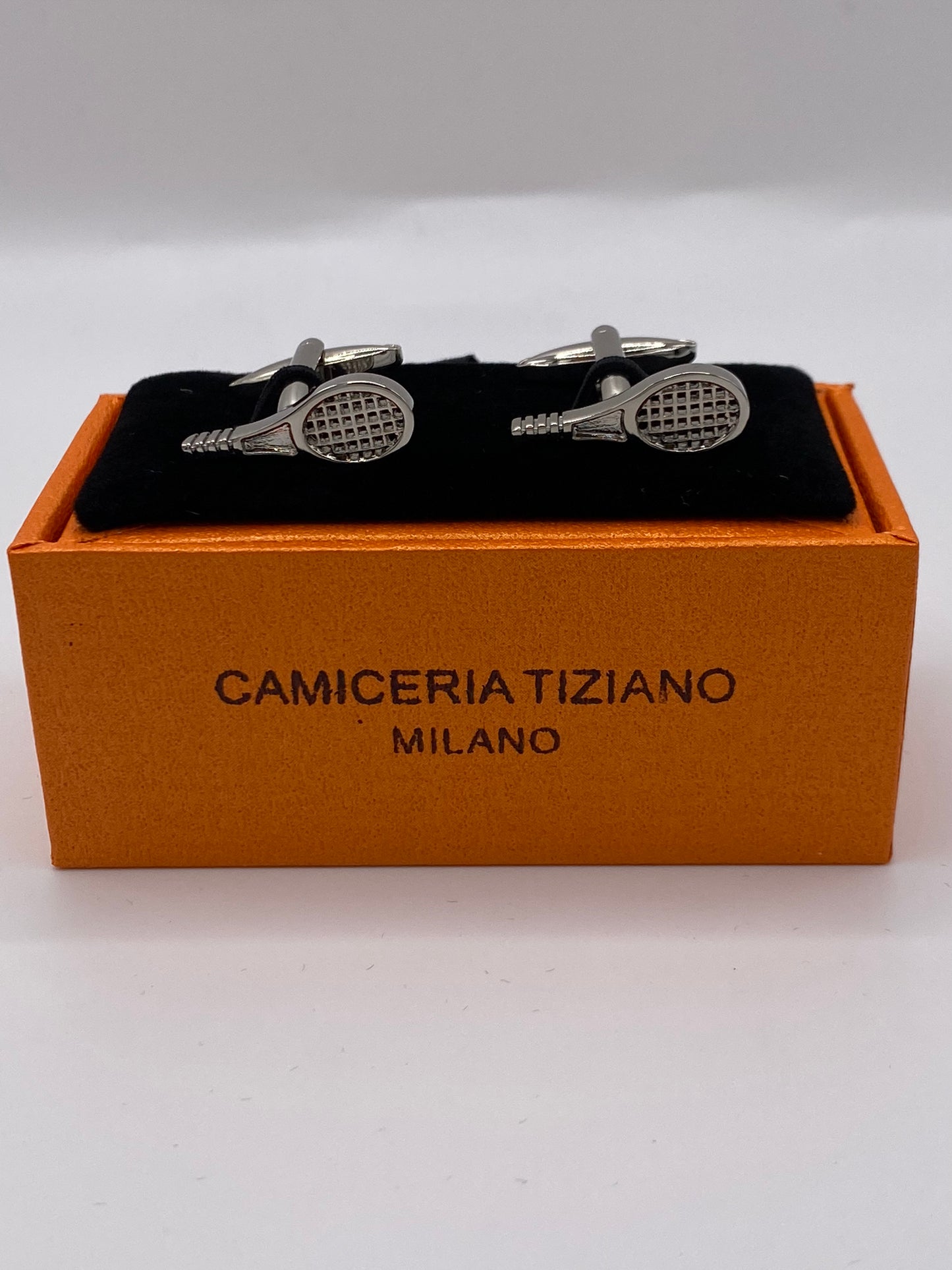 Gemello da polso RACCHETTA da TENNIS cromo 175
