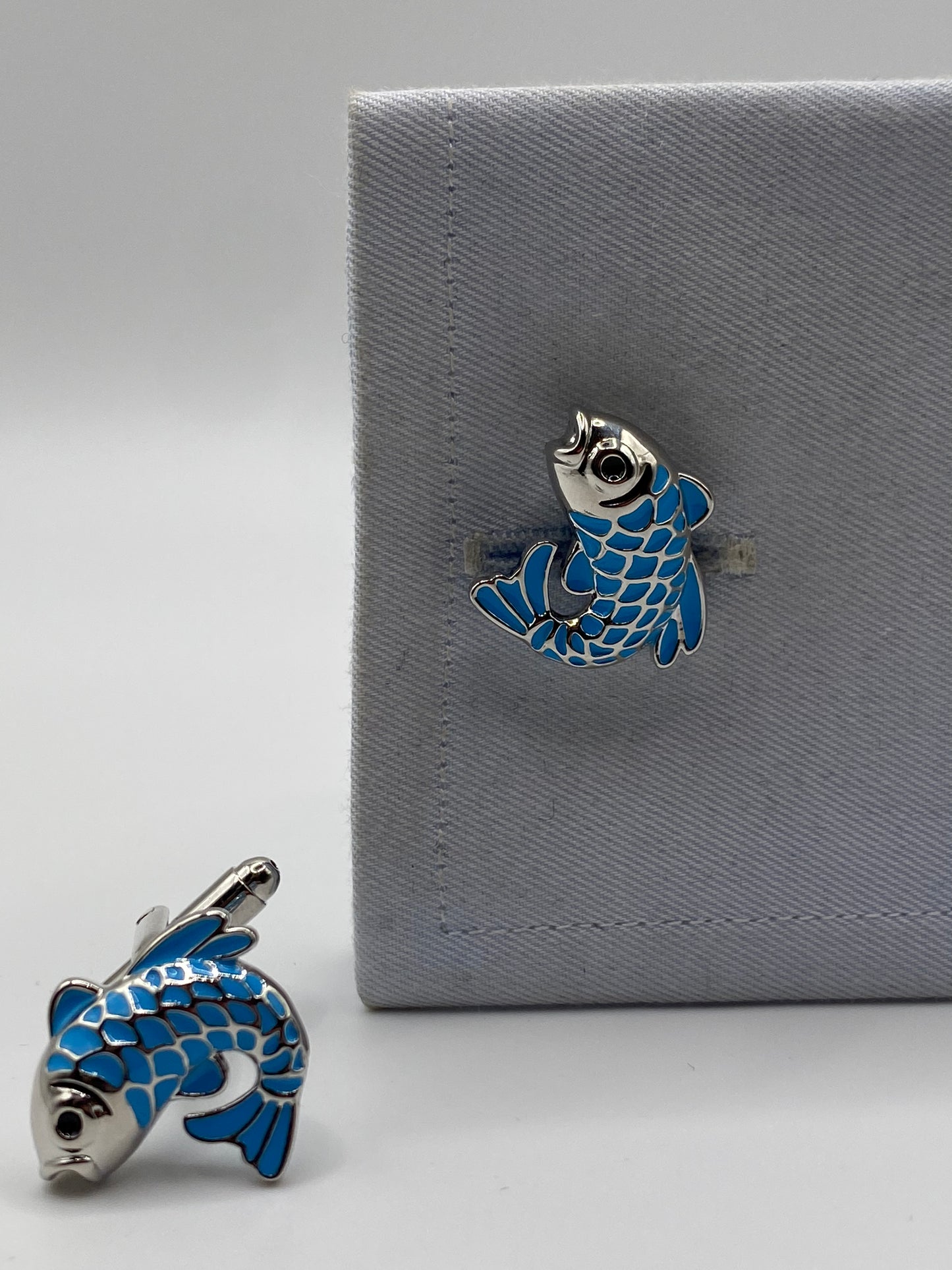 Gemello da polso PESCE CARPA AZZURRA 282