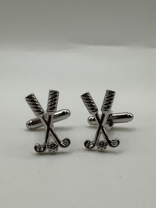 Gemelli da polso  Mazze da golf incrociate cromo 349